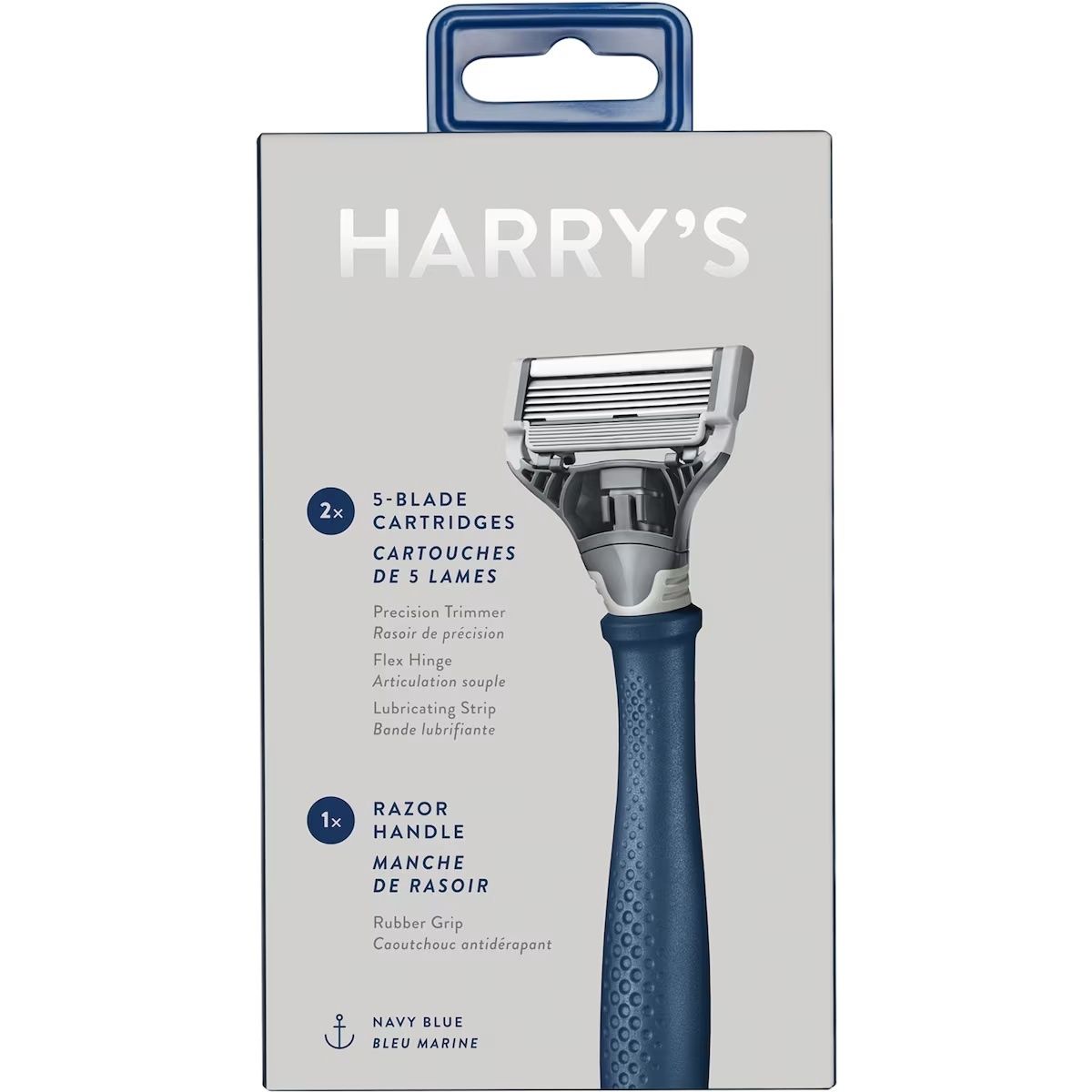 HARRY'S 5-BLADE 2CARTRIDGES + 1 RAZOR (NAVY BLUE)
