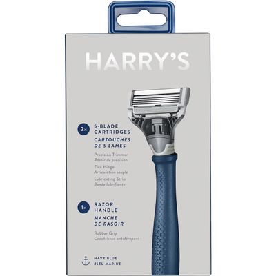 HARRY'S 5-BLADE 2CARTRIDGES + 1 RAZOR (NAVY BLUE)