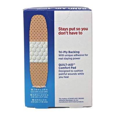 JOHNSON&amp;JOHNSON BAND-AID PLASTIC ASSORTED SIZE (30 PACK)