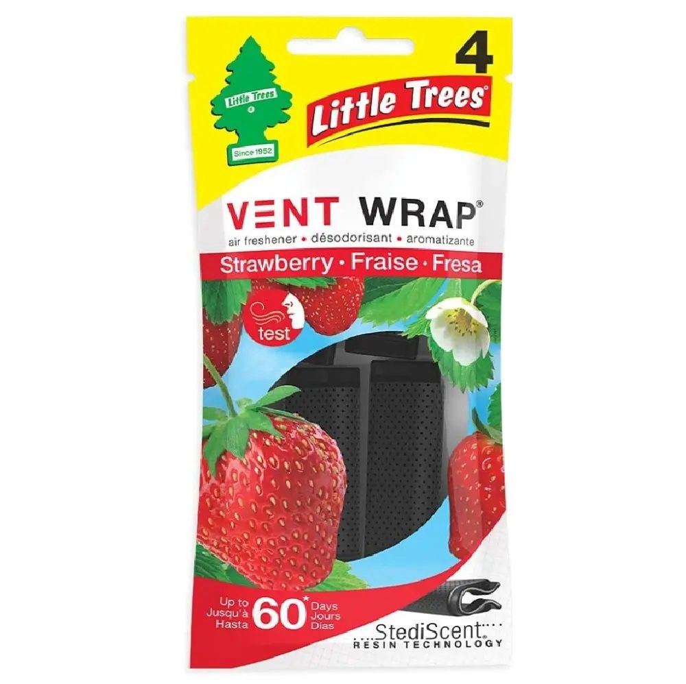 LITTLE TREES VENT WRAP STRAWBERRY (4 PACK)