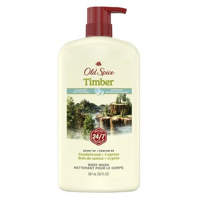OLD SPICE BODY WASH 887ML TIMBER SANDALWOOD CYPRESS