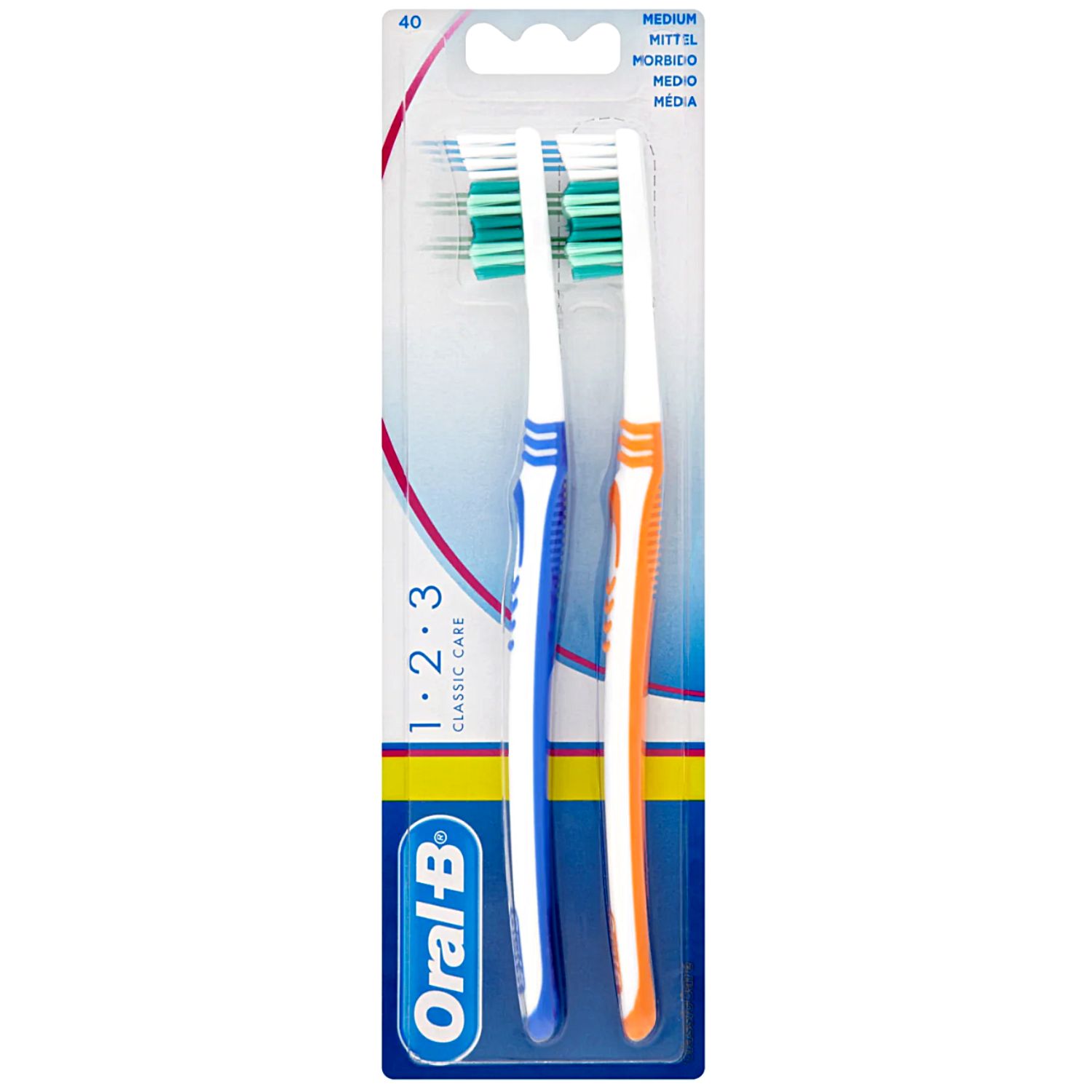 ORAL-B TOOTHBRUSH CLASSIC CARE (MEDIUM) (2PACK)