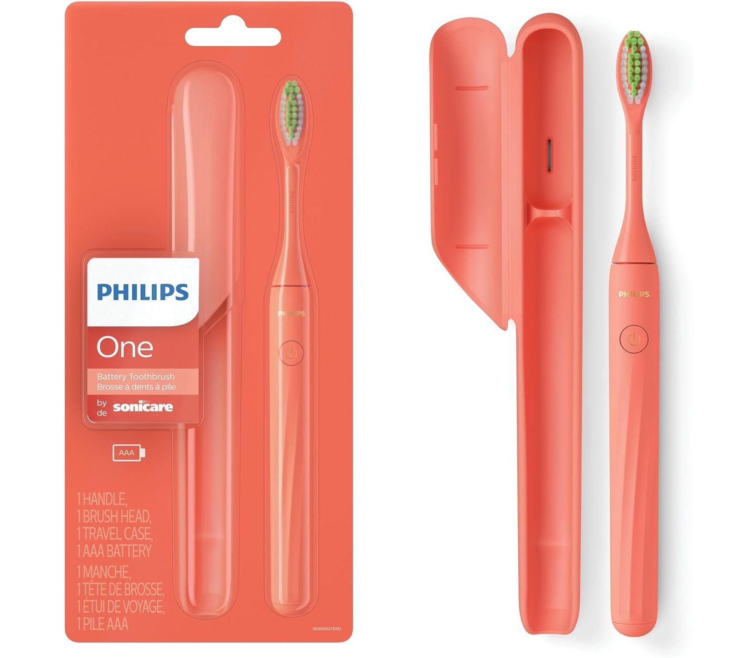 PHILLIPS ONE BATTERY TOOTHBRUSH SONICARE (MIAMI CORAL)