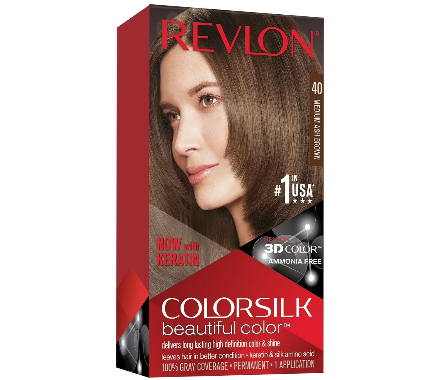 REVLON COLORSILK #40 MEDIUM ASH BROWN