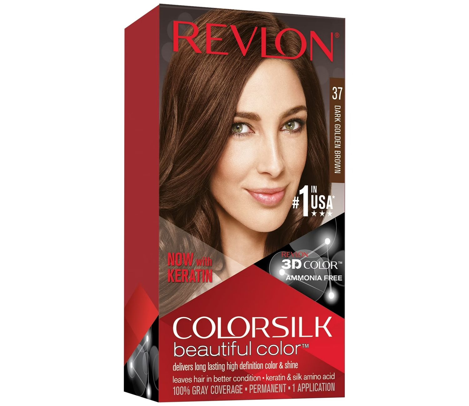REVLON COLORSILK #37 DARK GOLDEN BROWN