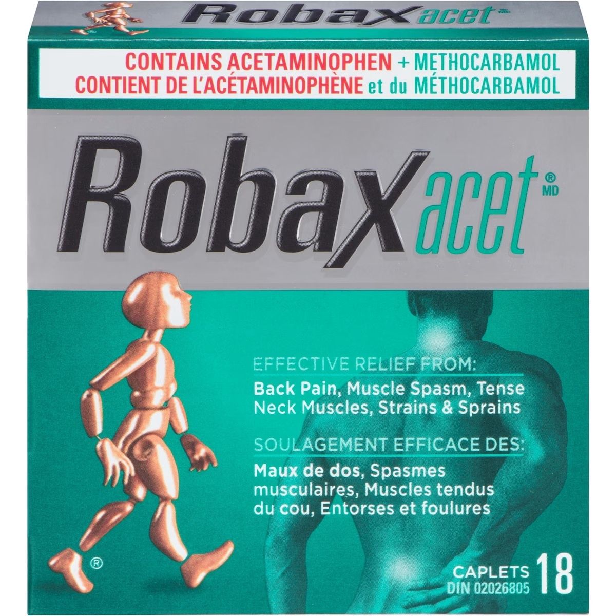 ROBAXACET EXTRA STRENGTH CAPLETS 18'S
