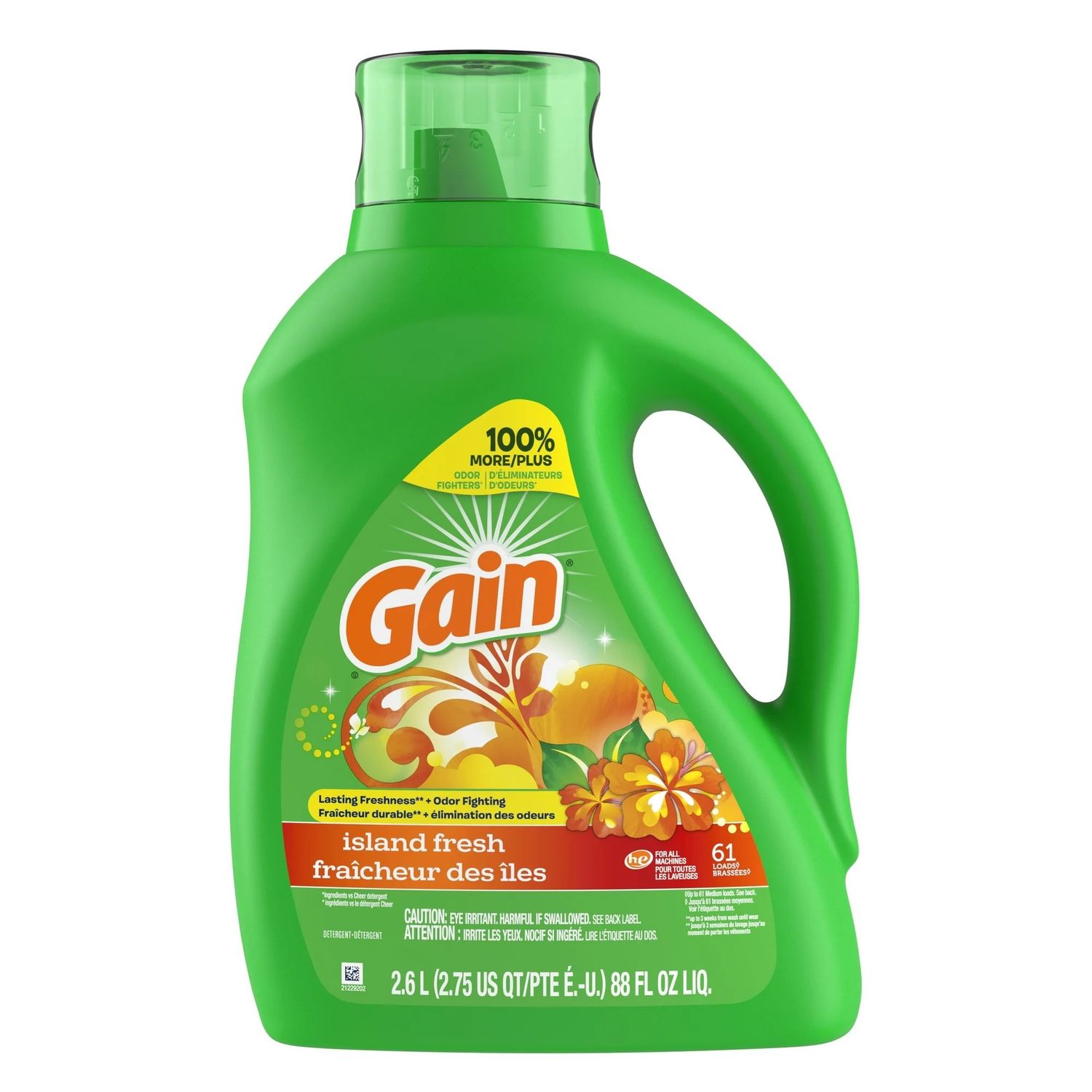 GAIN DETERGENT 2.6L ISLAND FRESH 61LOADS