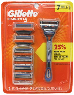 GILLETTE FUSION 5 1RAZOR + 7CARTRIDGES