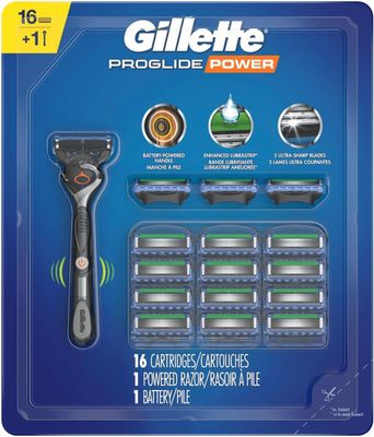 GILLETTE PROGLIDE POWER 1RAZOR + 16CARTRIDGES
