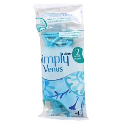 GILLETTE VENUS SIMPLY 2BLADES DISPOSABLE RAZOR ALOE (4PACK)