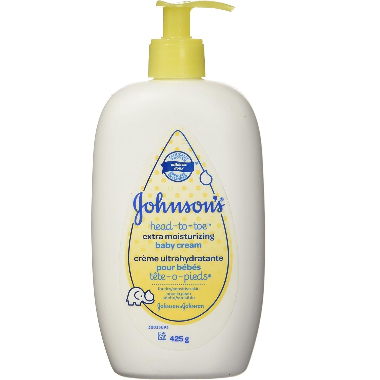 JOHNSONS BABY CREAM 425ML HEAD-TO-TOE EXTRA MOISTURIZING