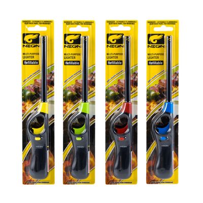 NEON ASSORTED COLOR UTILITY LIGHTER BLISTER