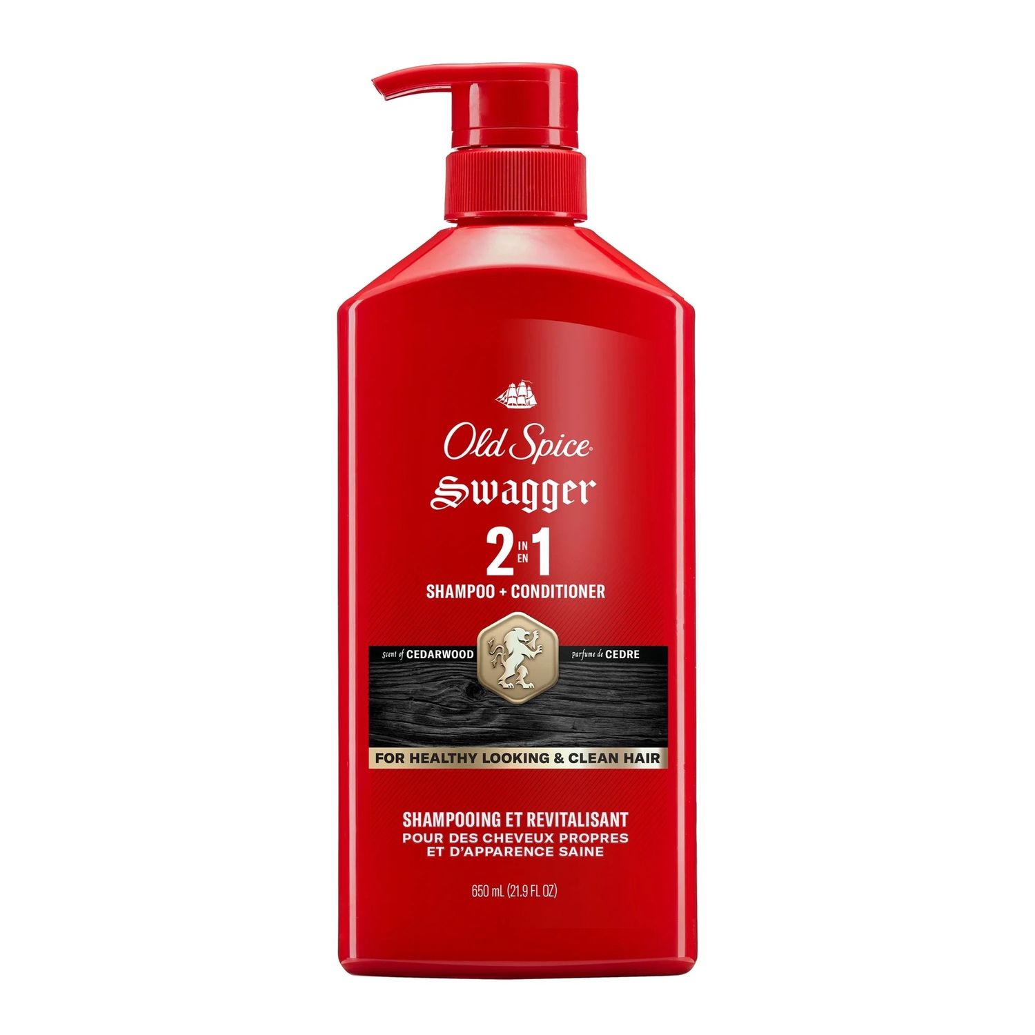 OLD SPICE 2-IN-1 SHAMPOO CONDITIONER 650ML SWAGGER CEDARWOOD
