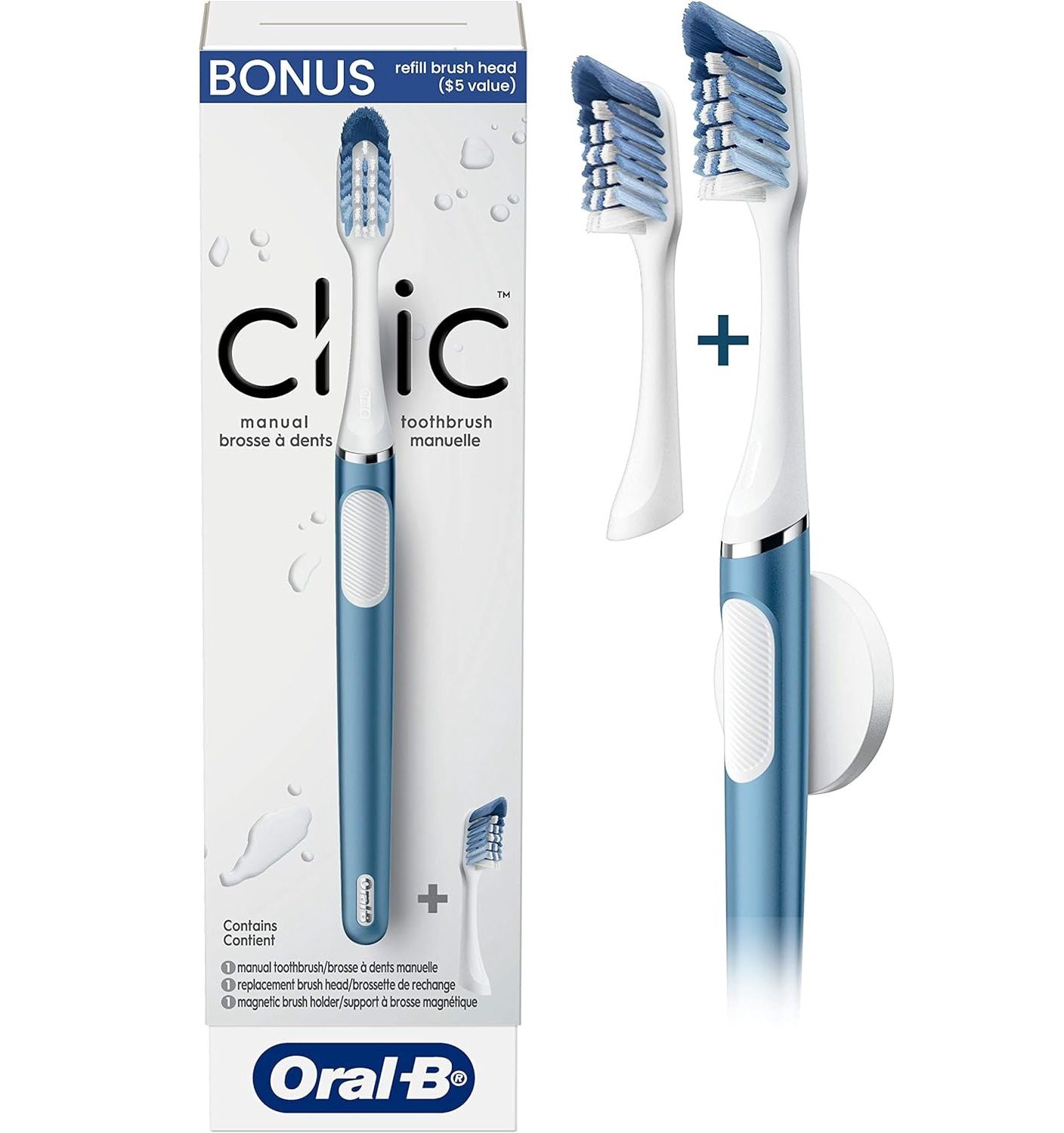 ORAL-B CLIC MANUAL TOOTHBRUSH (SAPPHIRE)
