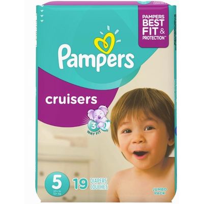 PAMPERS CRUISERS (SIZE 5) JUMBO PACK 19 DIAPERS