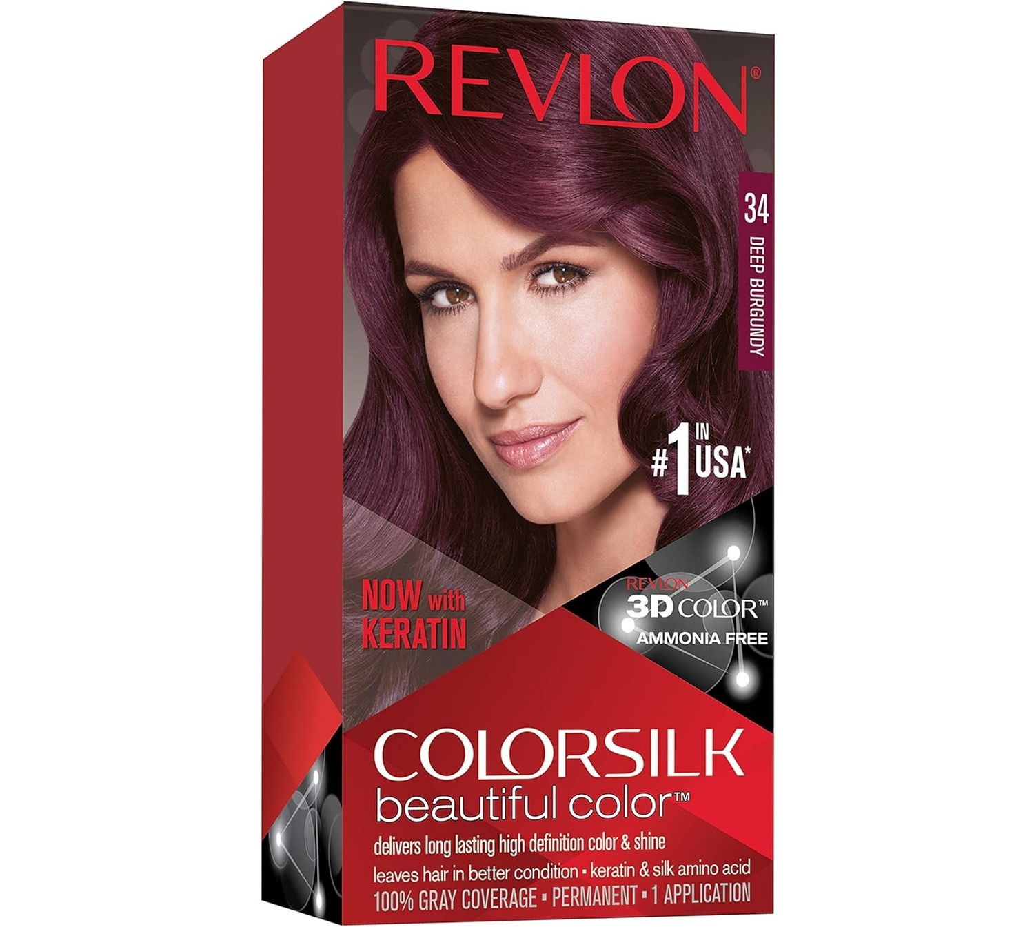 REVLON COLORSILK #34 DEEP BURGUNDY