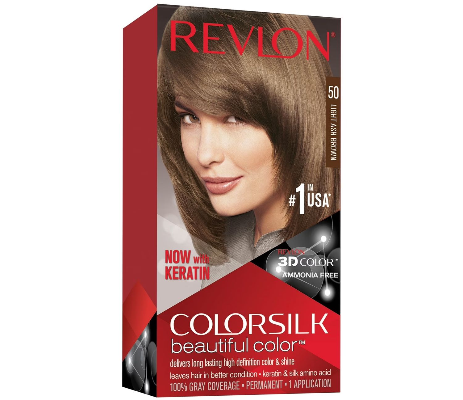 REVLON COLORSILK #50 LIGHT ASH BROWN