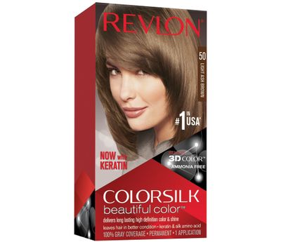 REVLON COLORSILK #50 LIGHT ASH BROWN