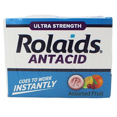 ROLAIDS ULTRA STRENGTH CHEWABLE TAB ASSORTED FRUIT 10'S (BOX OF 12)
