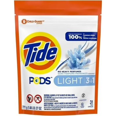 TIDE PODS LIGHT 3-IN-1 OCEAN MIST 31PACS