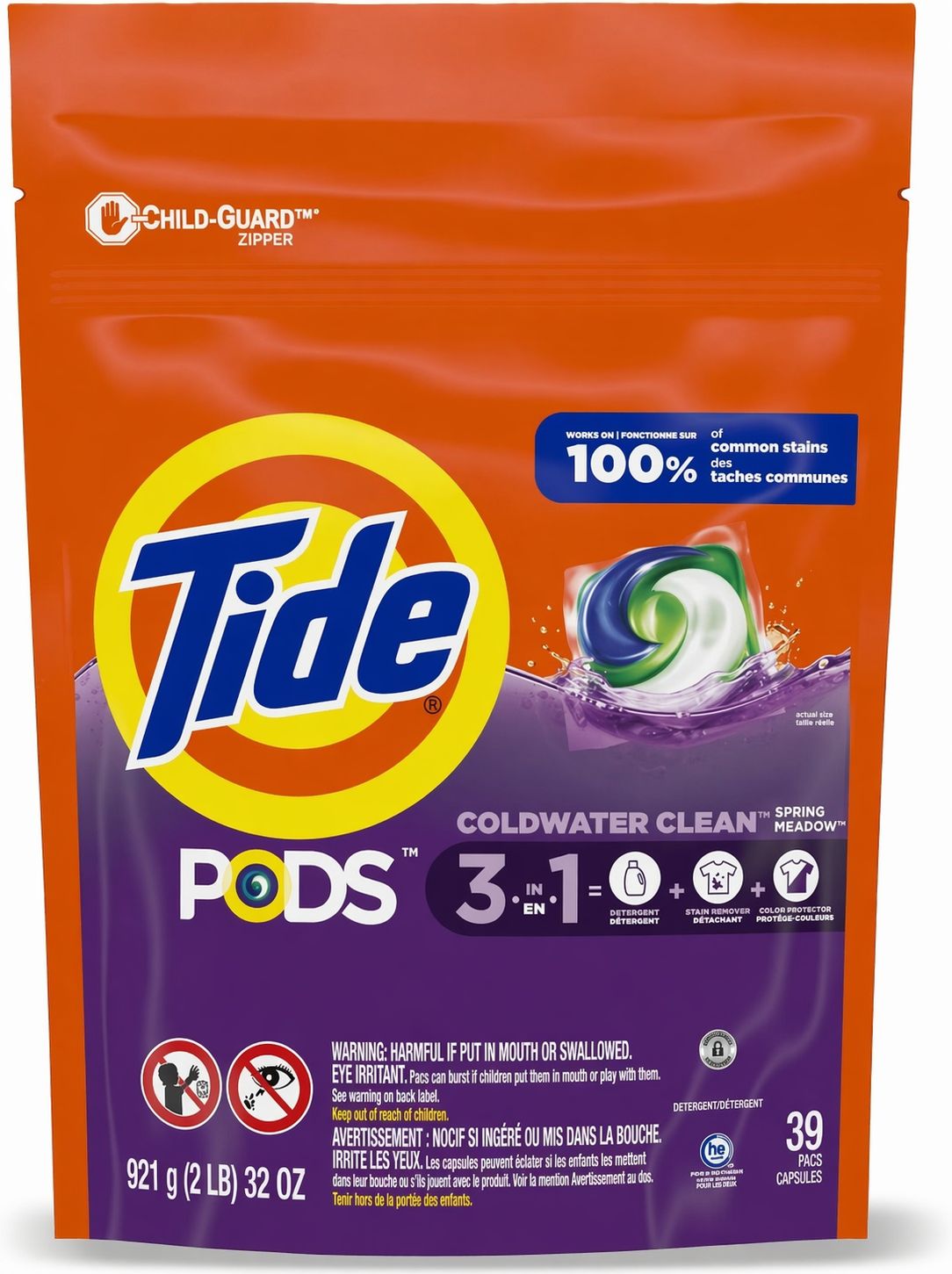 TIDE PODS SPRING MEADOW 3-IN-1 39PACS (NO UPC)
