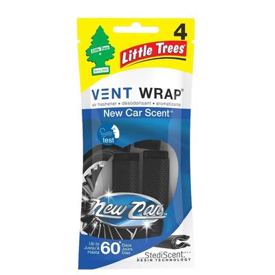 LITTLE TREES VENT WRAP NEW CAR SCENT (4 PACK)