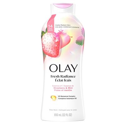 OLAY OUTLAST BODY WASH 650ML WHITE STRAWBERRY MINT B3 COMPLEX