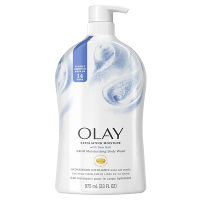 OLAY MOISTURIZING BODY WASH 975ML EXFOLIATING SEA SALT