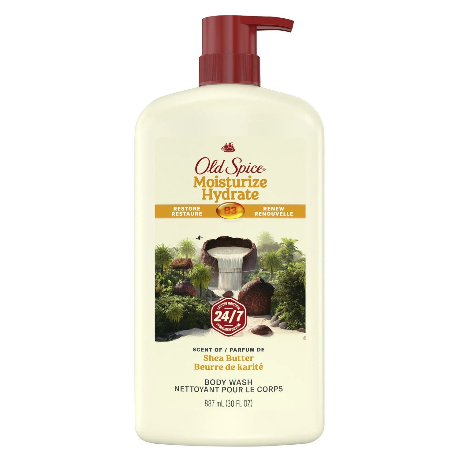OLD SPICE BODY WASH 887ML MOISTURE