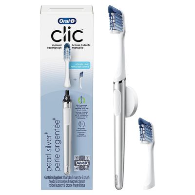 ORAL-B CLIC MANUAL TOOTHBRUSH (SILVER)