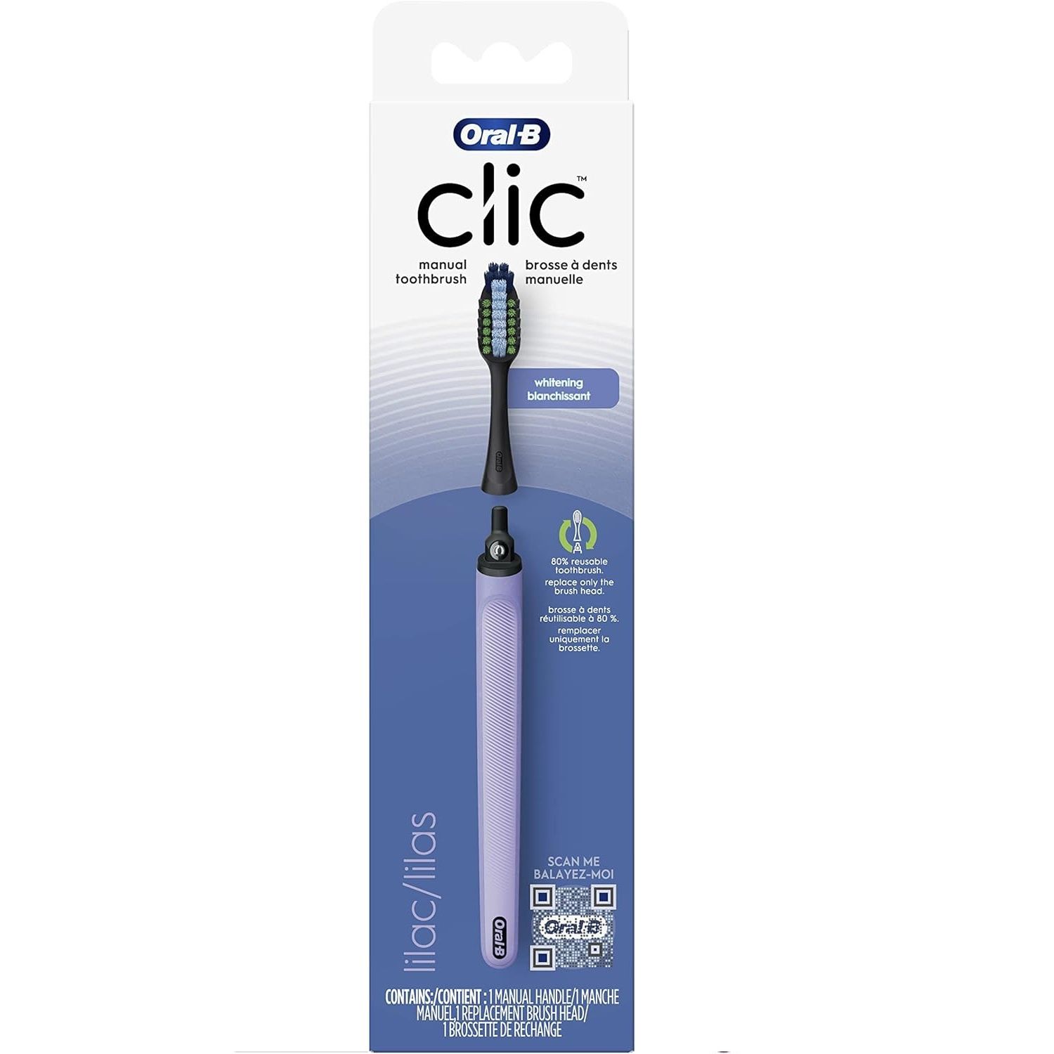 ORAL-B CLIC MANUAL TOOTHBRUSH (LILAC)