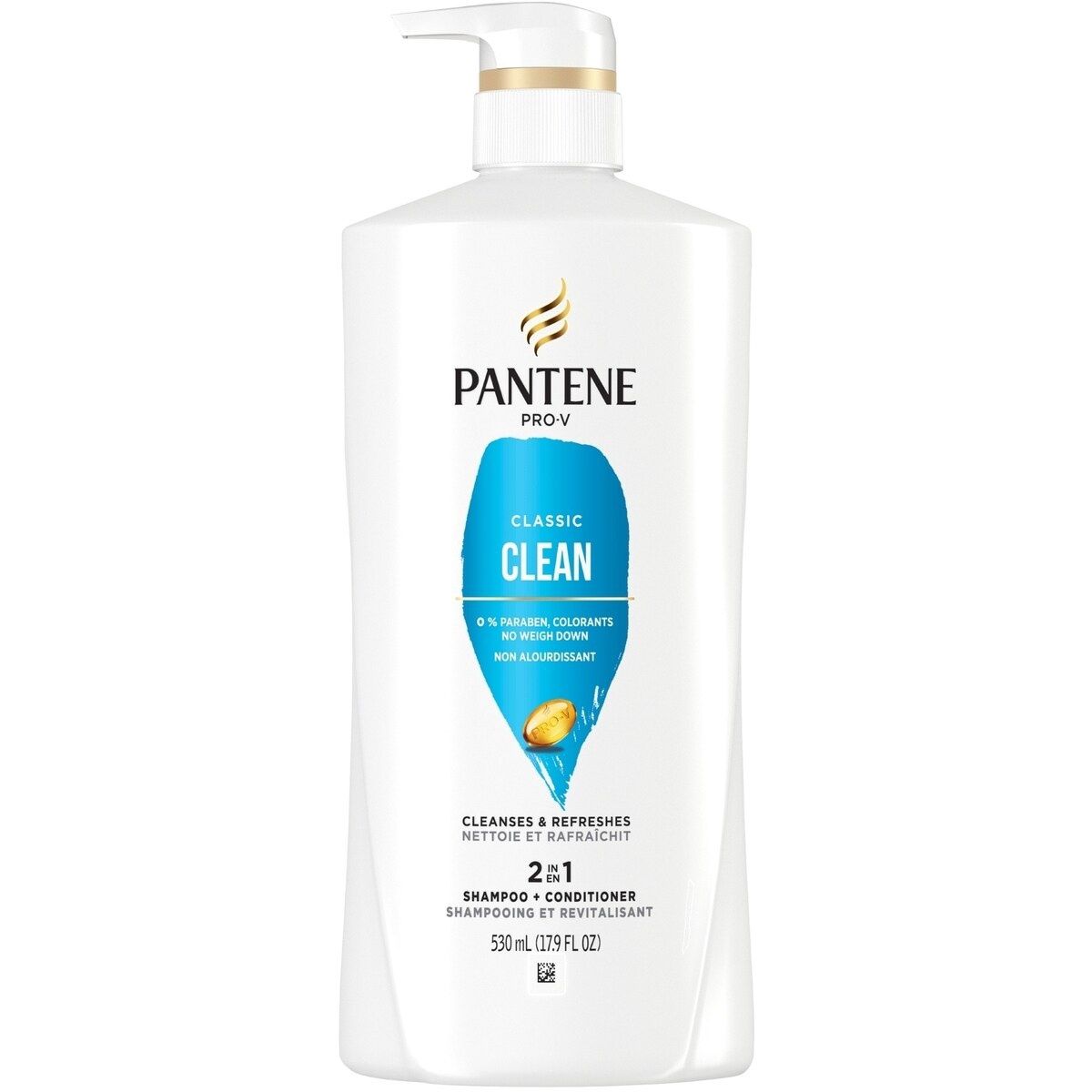 PANTENE PRO-V 2-IN-1 SHAMPOO CONDITIONER CLASSIC CLEAN 530ML