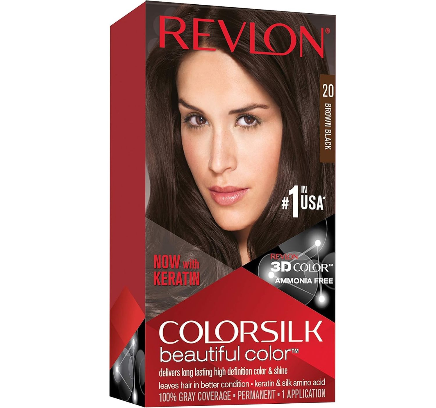 REVLON COLORSILK #20 BROWN BLACK