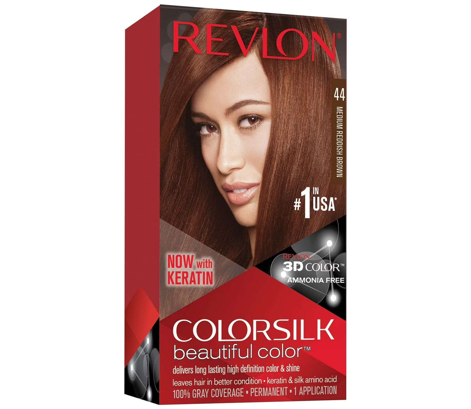 REVLON COLORSILK #44 MEDIUM REDDISH BROWN