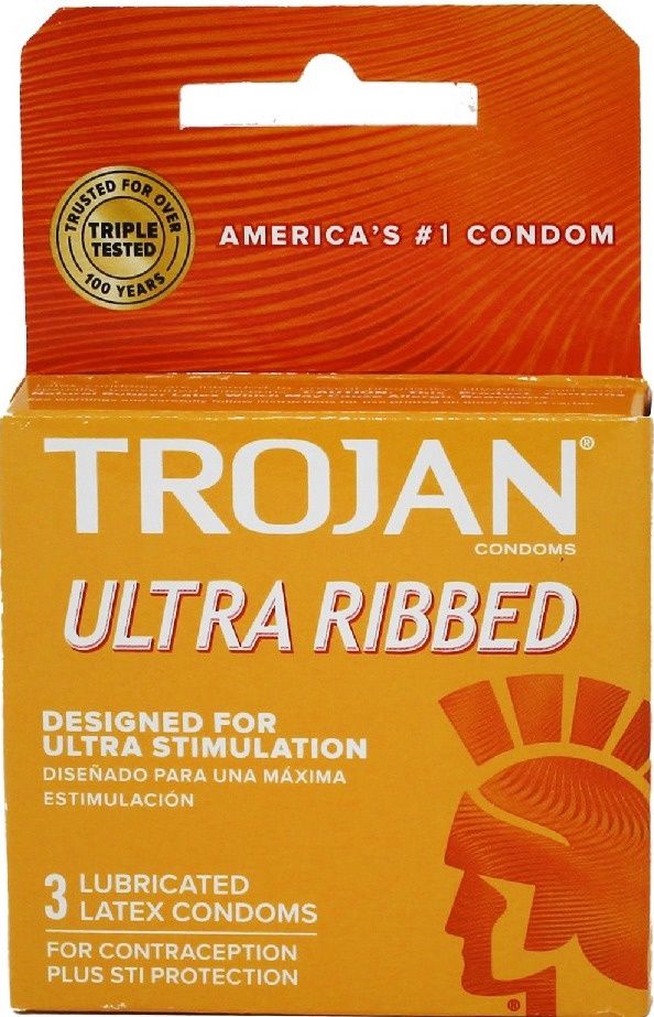 TROJAN ULTRA RIBBED (3PACK)