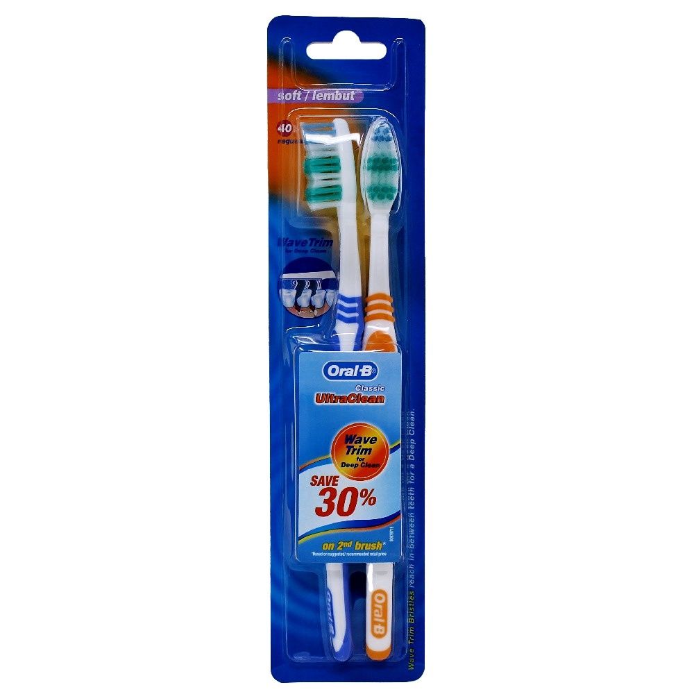ORAL-B TOOTHBRUSH CLASSIC ULTRA CLEAN (SOFT) (2PACK)
