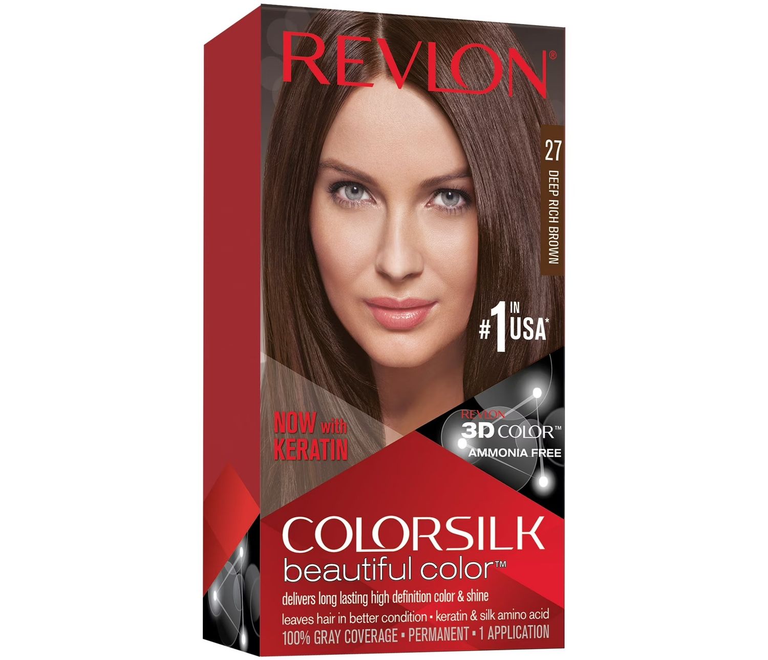 REVLON COLORSILK #27 DEEP RICH BROWN