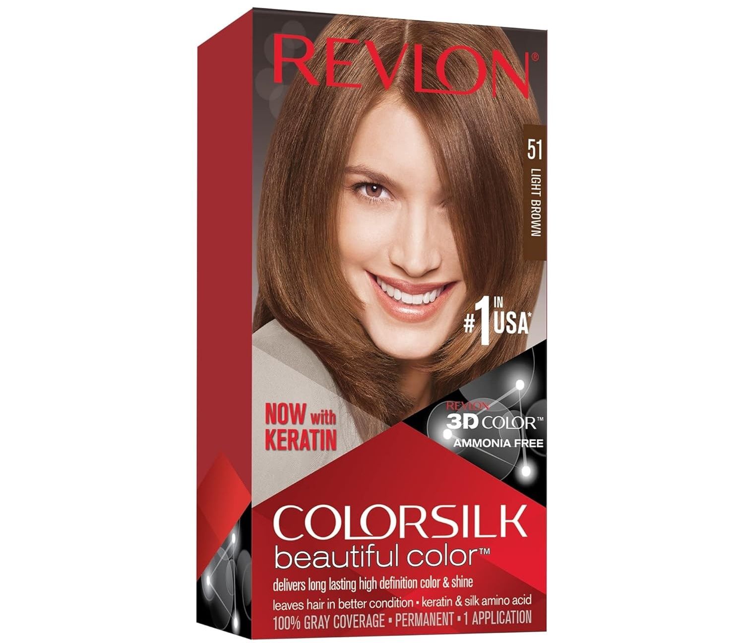 REVLON COLORSILK #51 LIGHT BROWN