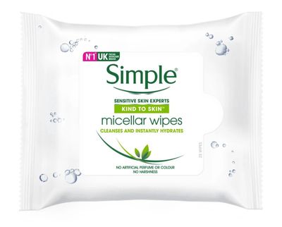 SIMPLE FACIAL WIPES KIND TO SKIN MICELLAR CLEANSING 25'S