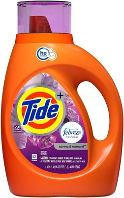 TIDE LAUNDRY DETERGENT 1.36L FEBREZE SPRING &amp; RENEWAL 29LOADS
