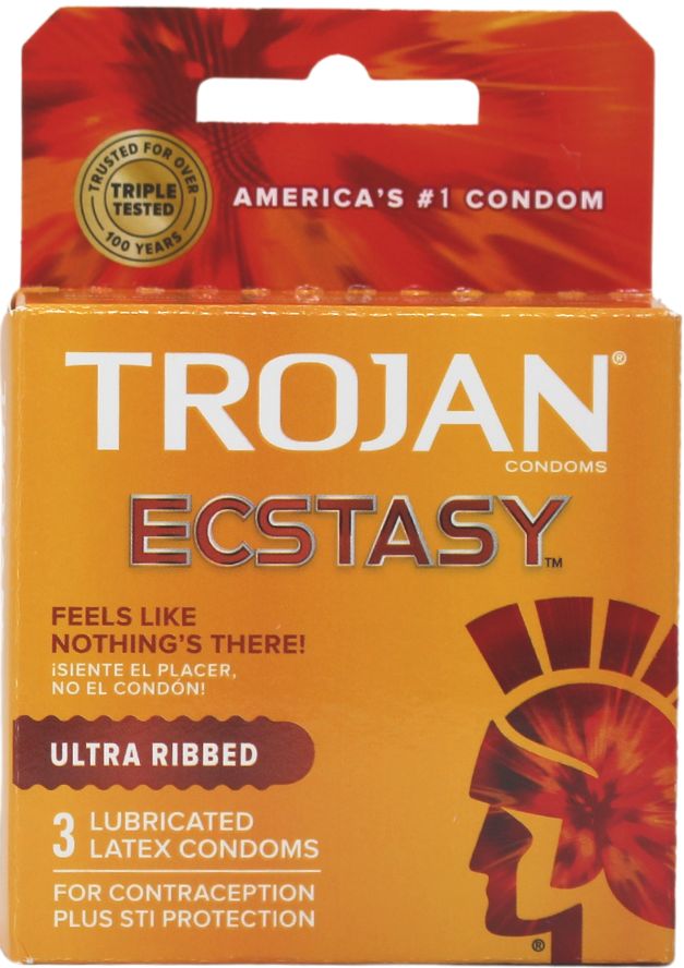 TROJAN ECSTASY ULTRA RIBBED (3PACK)