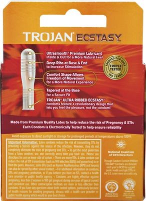 TROJAN ECSTASY ULTRA RIBBED (3PACK)