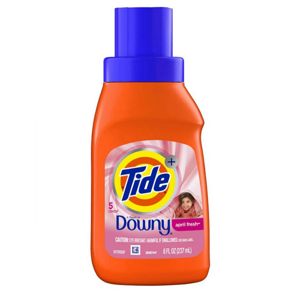 TIDE LIQUID LAUNDRY DETERGENT 237ML APRIL FRESH DOWNY 5LOADS