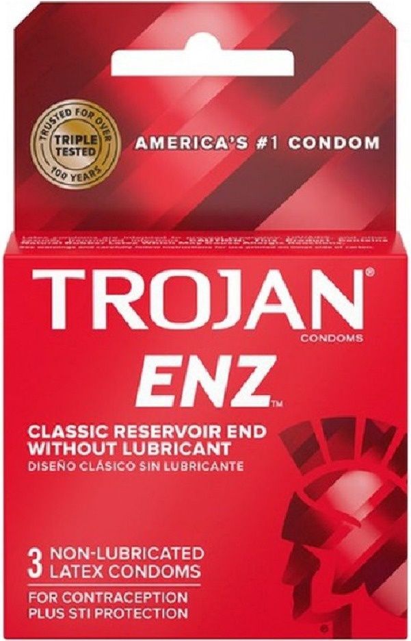 TROJAN ENZ NON-LUBRICATED (3PACK)