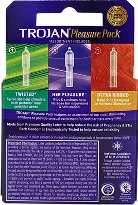 TROJAN PLEASURE PACK (3PACK)