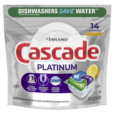 CASECADE PLATINUM ACTIONPACS LEMON SCENT 14'S