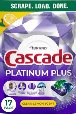 CASCADE PLATINUM PLUS ACTIONPACS CLEAN LEMON SCENT 17'S