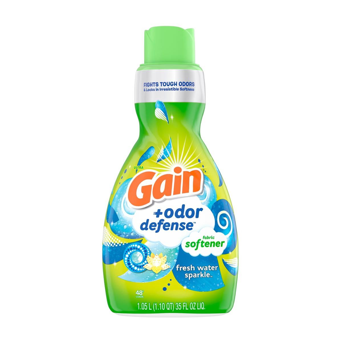 GAIN ULTRA + ODOR DEFENSE FABRIC SOFTENER 1.05L FRESH WATER SPARKLE 48LOADS