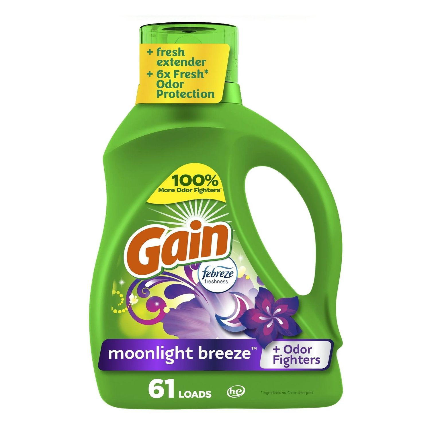 GAIN + ODOR DEFENSE DETERGENT 2.6L MOONLIGHT BREEZE 61LOADS