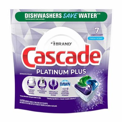 CASCADE PLATINUM PLUS ACTIONPACS FRESH SCENT 7'S